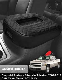 KBH Center Console Armrest Cover for Chevy Silverado Avalanche Suburban Tahoe & GMC Sierra Yukon 2007-2014