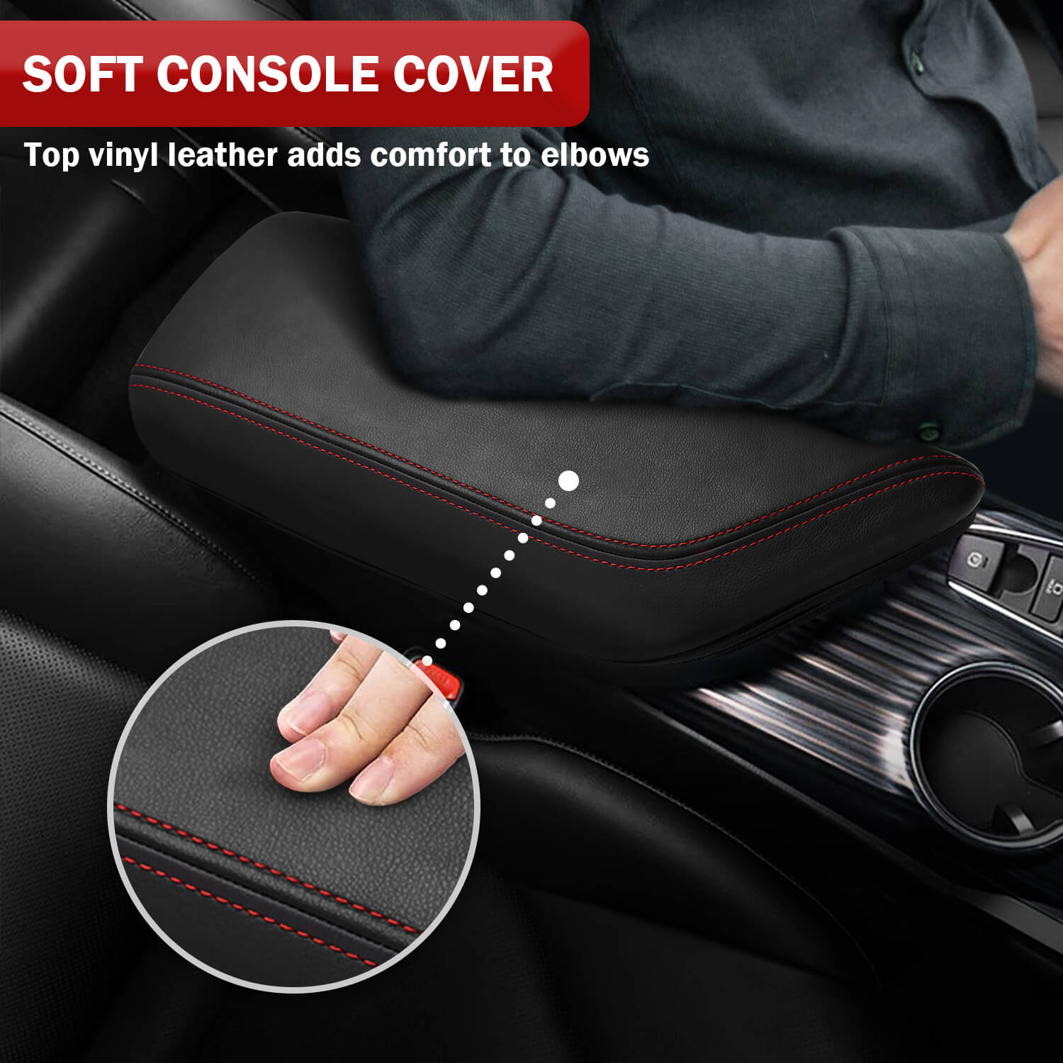 KBH Center Console Armrest Cover for Toyota Camry 2018-2024