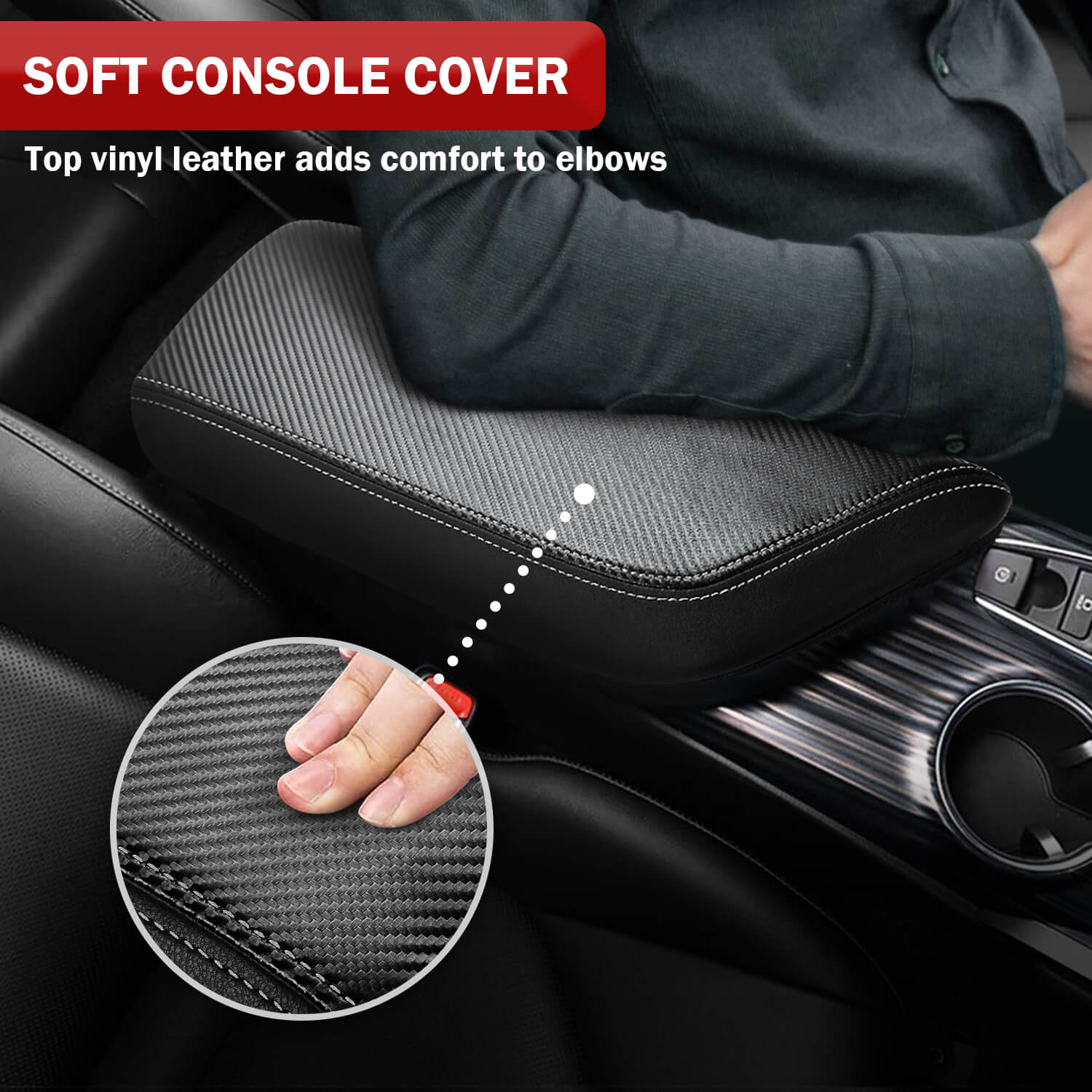 KBH Center Console Armrest Cover for Toyota Camry 2018-2024