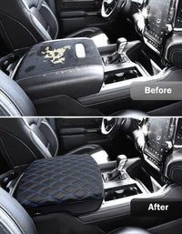 KBH Center Console Armrest Cover Pad Cushion Protector for Bucket Seat 2019-2025 Dodge Ram 1500 2500 3500