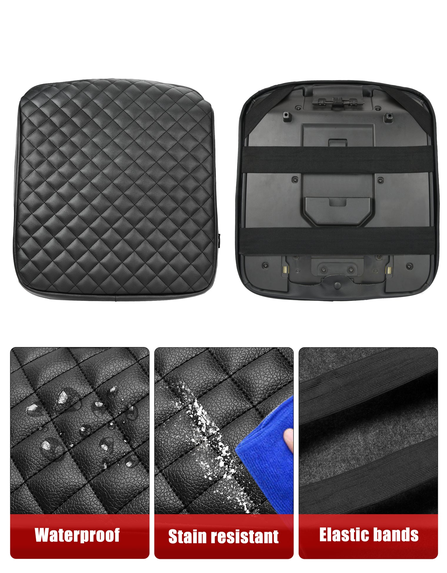 KBH Center Console Armrest Cover Pad For 2019-2025 Chevy Chevrolet Silverado & GMC Sierra 1500/2500/3500