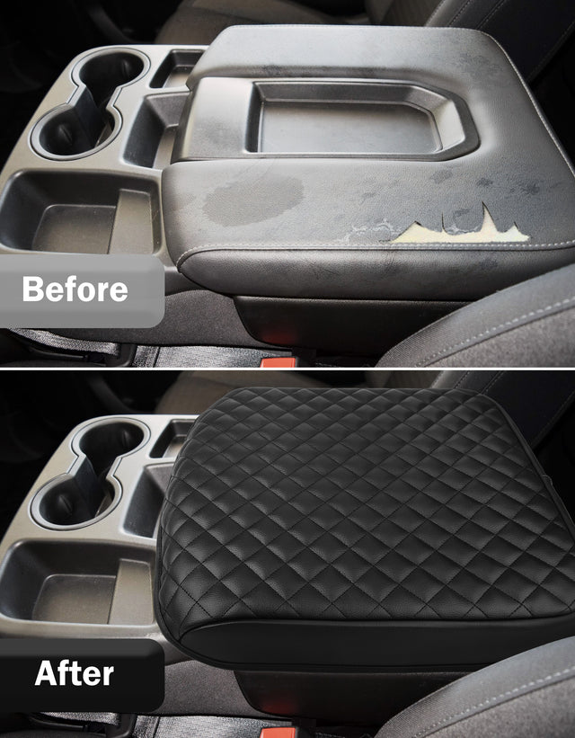 KBH Center Console Armrest Cover Pad For Jump Seat 2019-2025 Chevy Silverado 1500 2500 3500 & GMC Sierra 1500 2500 3500