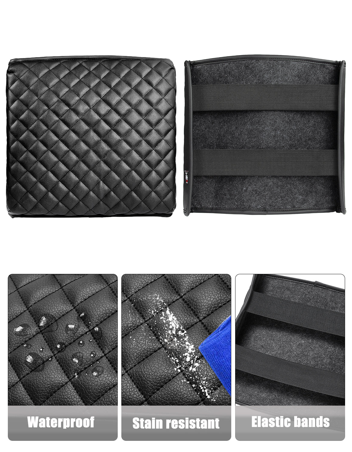 KBH Center Console Armrest Cover Cushion Pad Protector for Chevrolet Silverado, GMC Sierra 1500/2500/3500 2014-2018