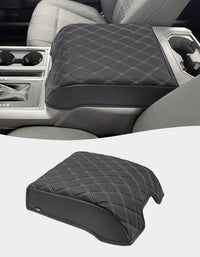 KBH Center Console Armrest Cover Pad for Bucket Seat 2015-2020 Ford F150, 2017-2022 F250 F350 F450 F550 Super Duty, 2018-2024 Ford Expedition