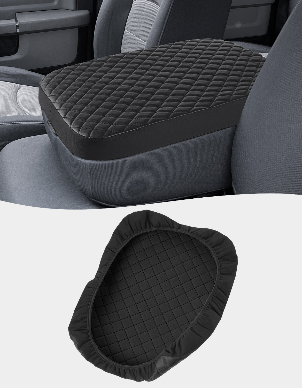 KBH Center Console Armrest Cover Pad Cushion Protector for 2002-2012 Dodge Ram 1500/2500/3500