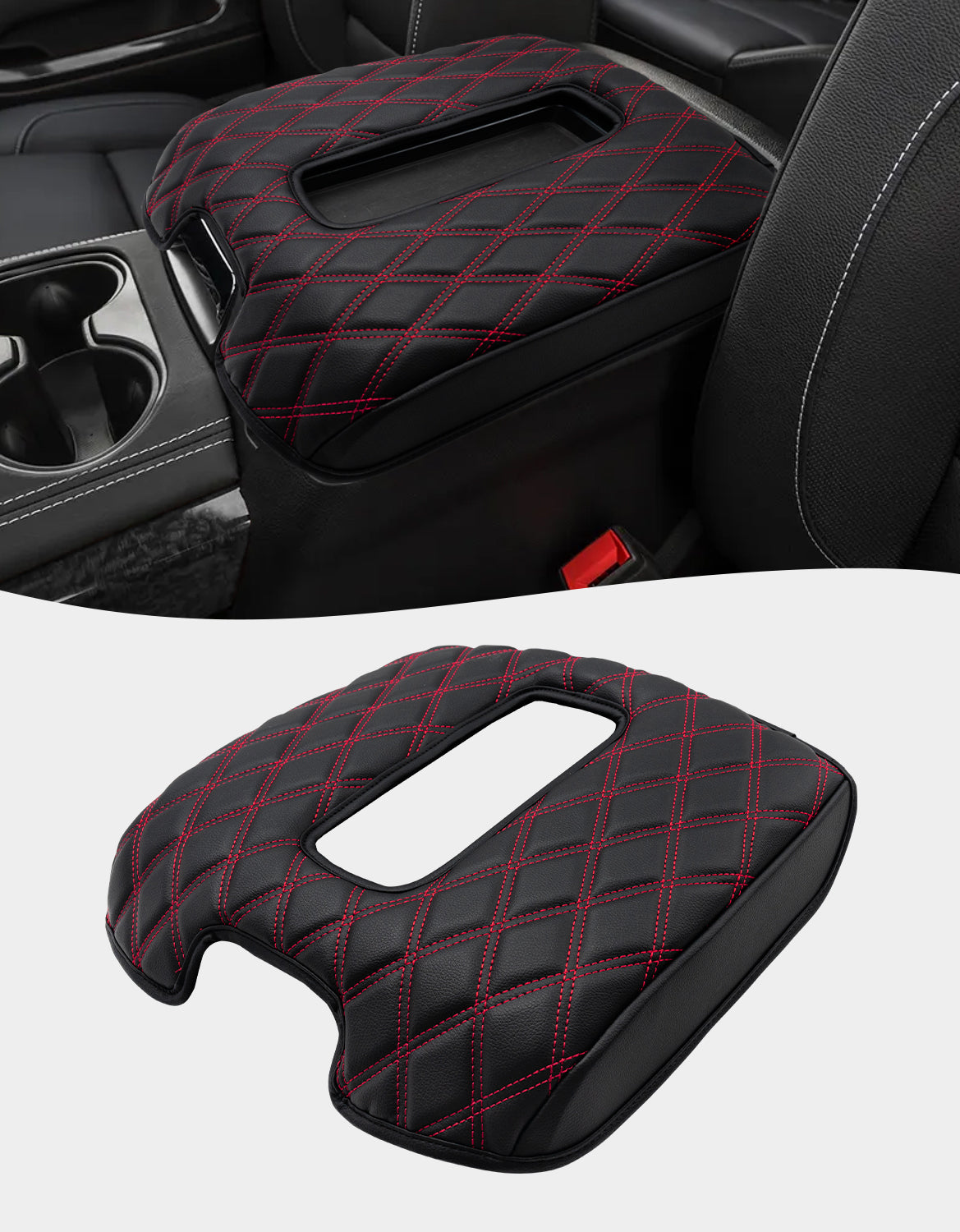 KBH Center Console Armrest Cover Pad for Bucket Seat 2014-2018 Chevy Silverado 1500 2500 3500 & GMC Sierra 1500 2500 3500,2015-2020 Tahoe/Yukon/Suburban