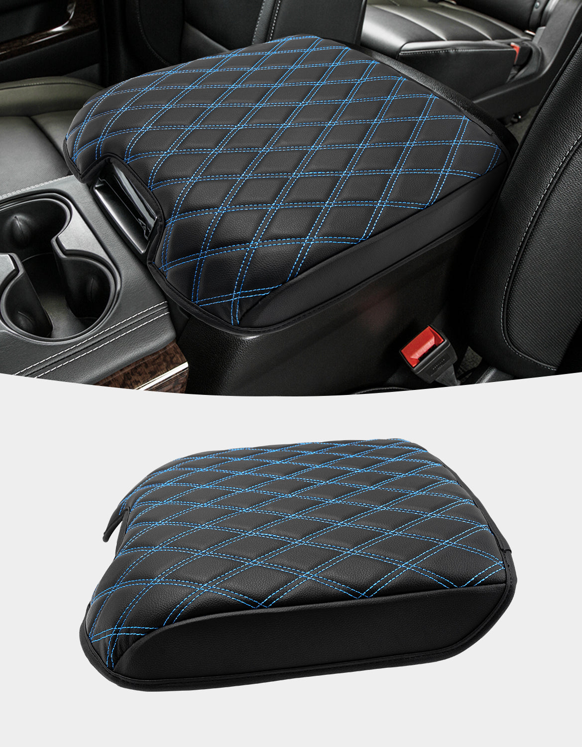 Center Console Armrest Cover for Bucket Seat 2014-2018 Chevy Silverado 1500/2500/3500,2014-2018 GMC Sierra 1500/2500/3500,2015-2020 Tahoe/Yukon/Suburban