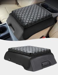 KBH Center Console Armrest Cover Cushion Pad Protector for 2015-2020 Ford F150, 2017-2022 F250/F350/F450, 2018-2023 Expedition