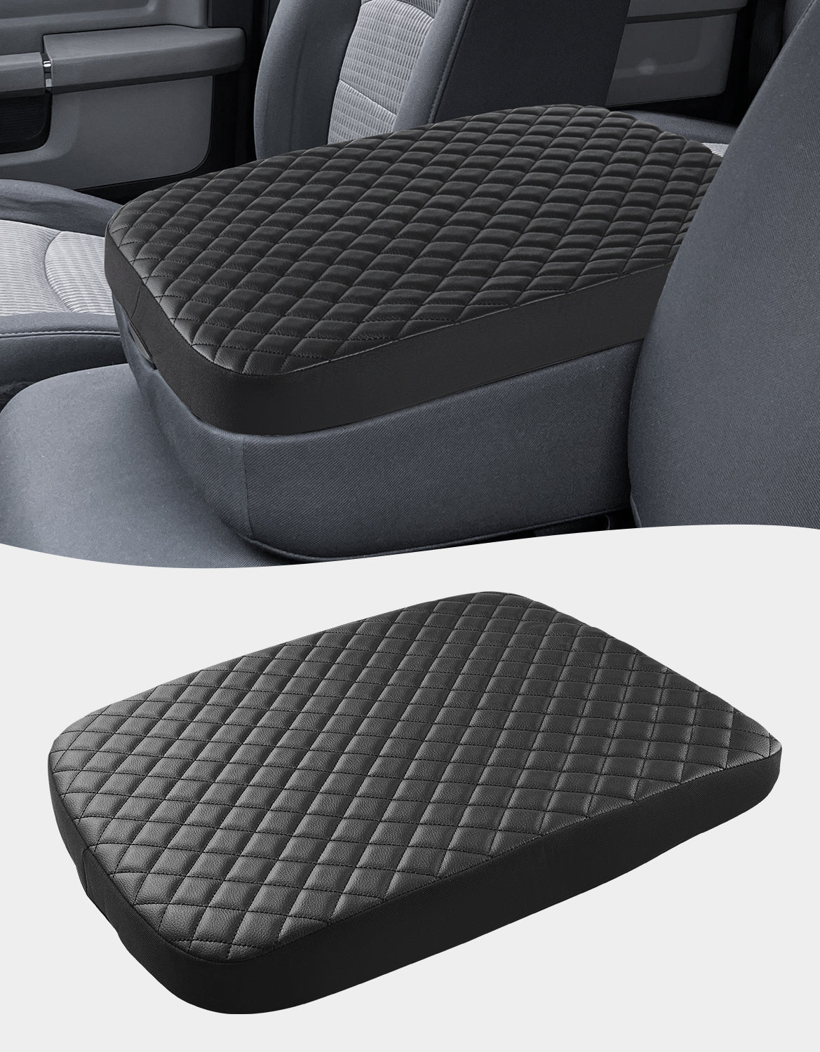 KBH Center Console Armrest Cover Pad Cushion Protector for 2002-2012 Dodge Ram 1500/2500/3500