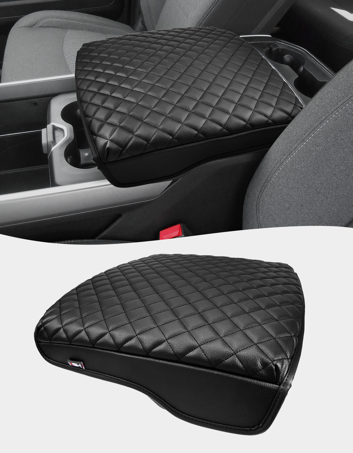 KBH Center Console Armrest Cover Pad Cushion Protector for 2019-2025 Dodge Ram 1500/2500/3500