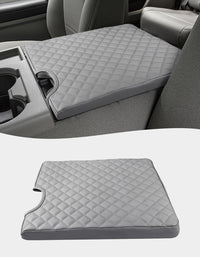 KBH Center Console Armrest PU Leather Cover Cushion Pad Protector for Ford F150 2015-2022, F250 F350 F450 2017-2022