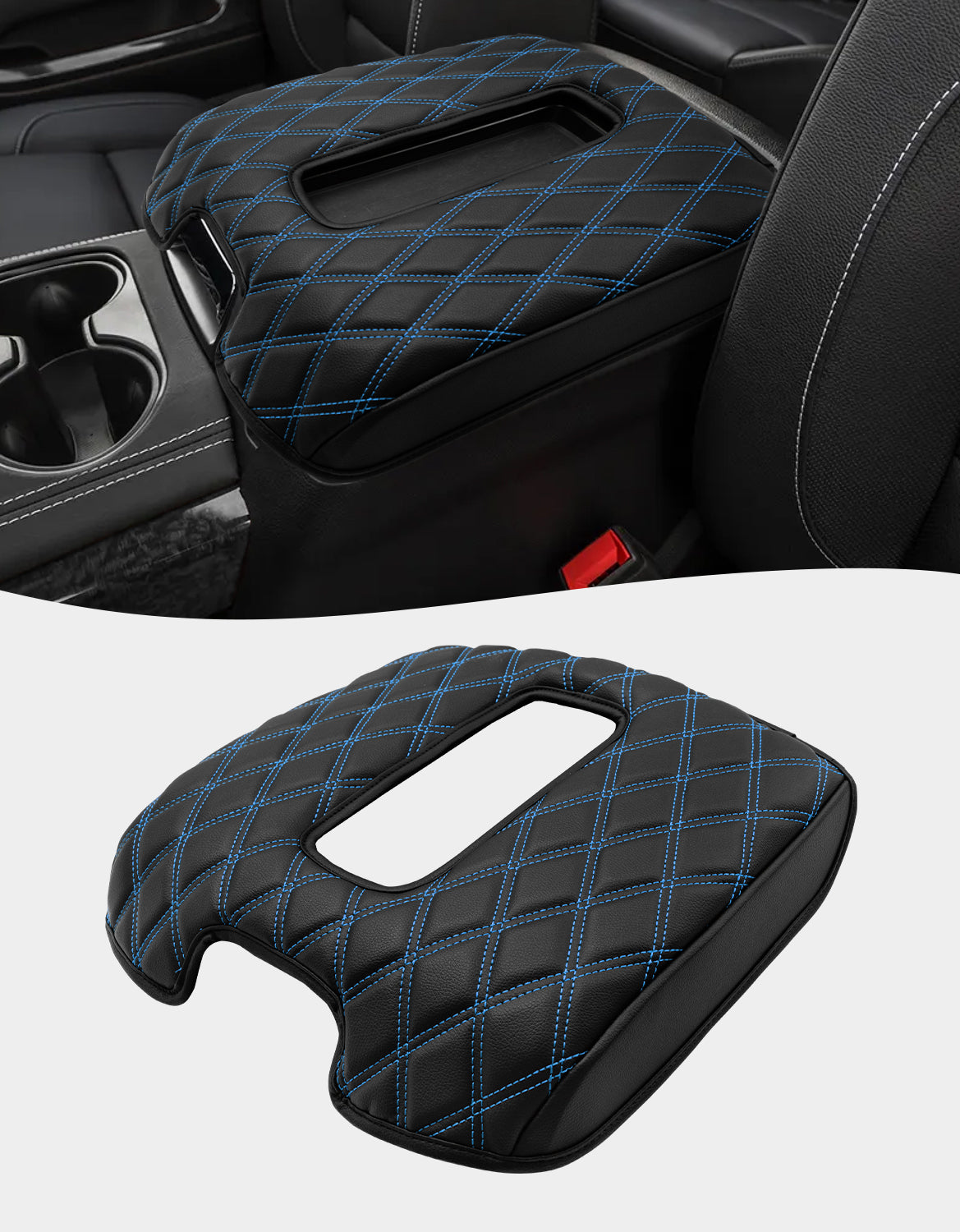 KBH Center Console Armrest Cover Pad for Bucket Seat 2014-2018 Chevy Silverado 1500 2500 3500 & GMC Sierra 1500 2500 3500,2015-2020 Tahoe/Yukon/Suburban