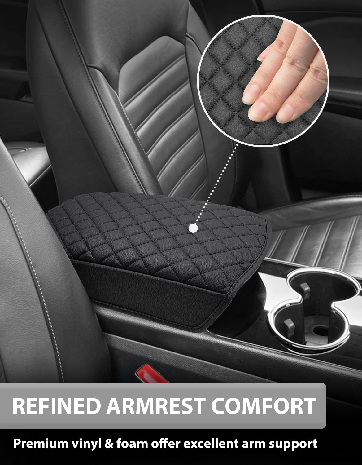 Center Console Armrest Cover for Ford Edge 2015-2020