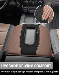 Thick Version Center Console Cushion Cover for Bucket Seat 2019-2026 GMC Sierra 1500 2500 3500,2019-2026 Chevy Silverado 1500 2500 3500, 2021-2026 Tahoe/Suburban/Yukon