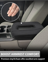 KBH Center Console Armrest Cover Pad for Jump Seat 2019-2025 GMC Sierra 1500 2500 3500,2019-2025 Chevy Silverado 1500 2500 3500