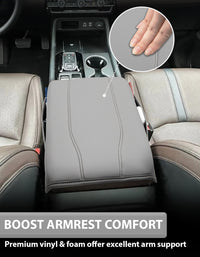 KBH Center Console Armrest Cover for Honda Pilot 2023-2026, Ridgeline 2024-2025, Passport 2024-2026，Middle Console Lid Protector with Side Pockets