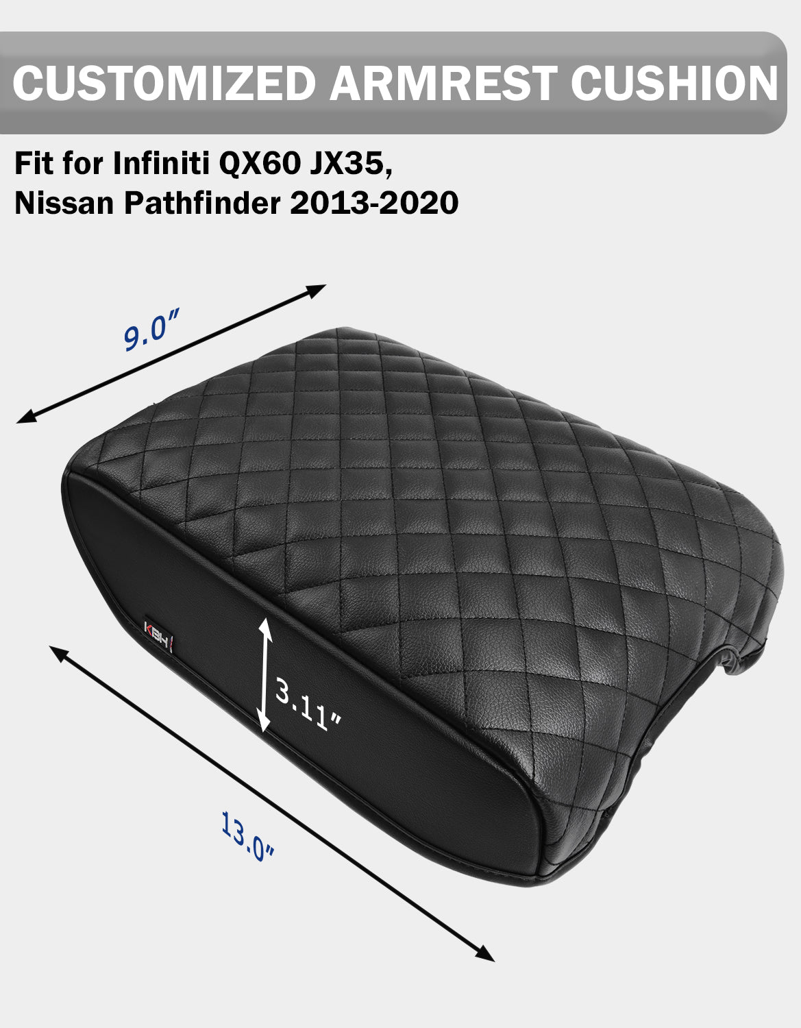 KBH Center Console Armrest Cover Cushion Pad Protector for 2013-2020 Nissan Pathfinder,2013-2020 Infiniti QX60 / JX35