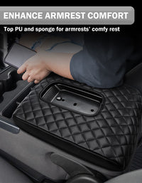 KBH Center Console Armrest Cover for Jump Seat 2014-2018 Chevy Silverado 1500 2500 3500,2014-2018 GMC Sierra 1500 2500 3500