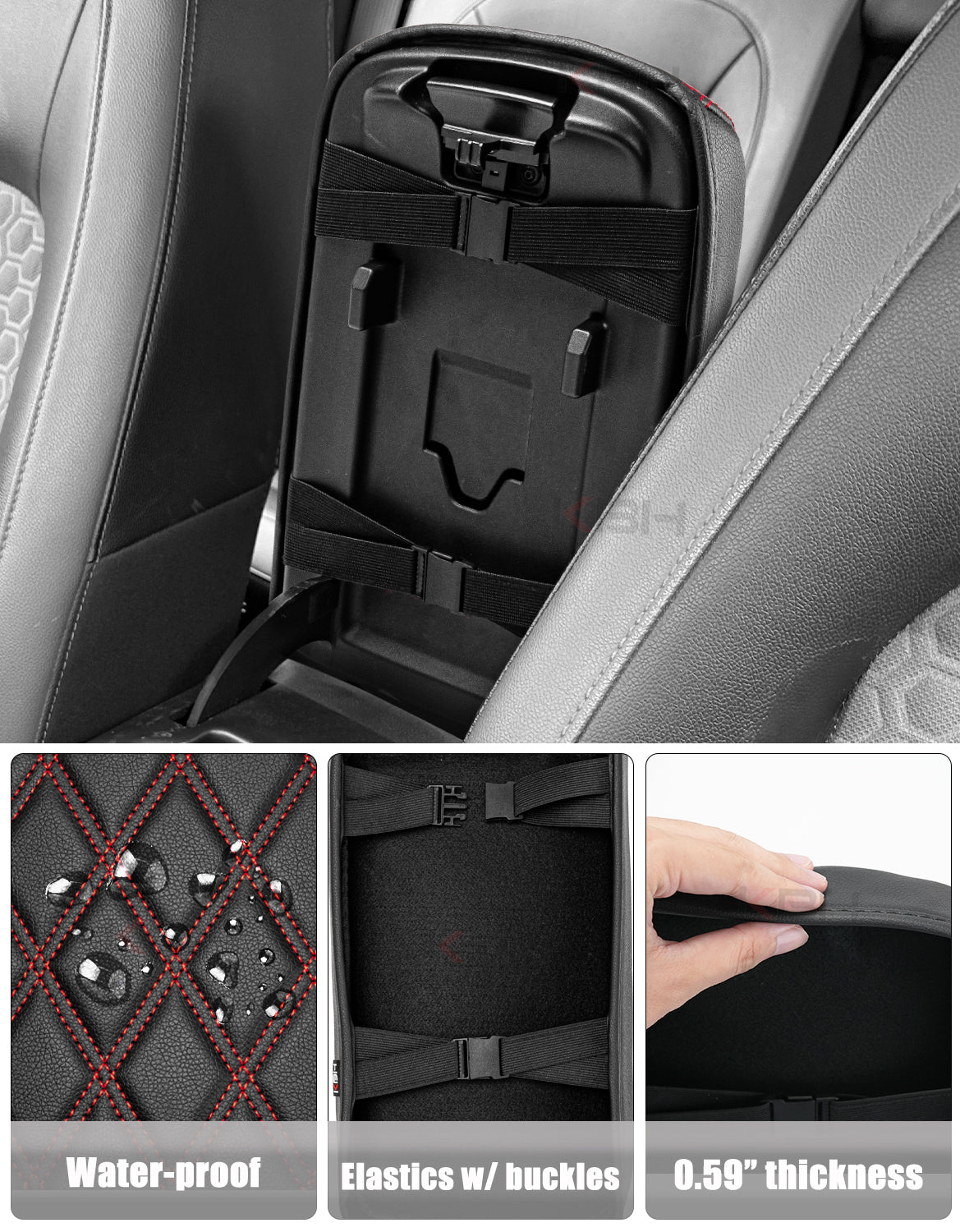 Center Console Armrest Cover for 2015-2022 Chevy Colorado,2015-2022 GMC Canyon