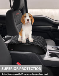 KBH Center Console Armrest Cover Pad for Bucket Seat 2015-2020 Ford F150, 2017-2022 F250 F350 F450 F550 Super Duty, 2018-2024 Ford Expedition