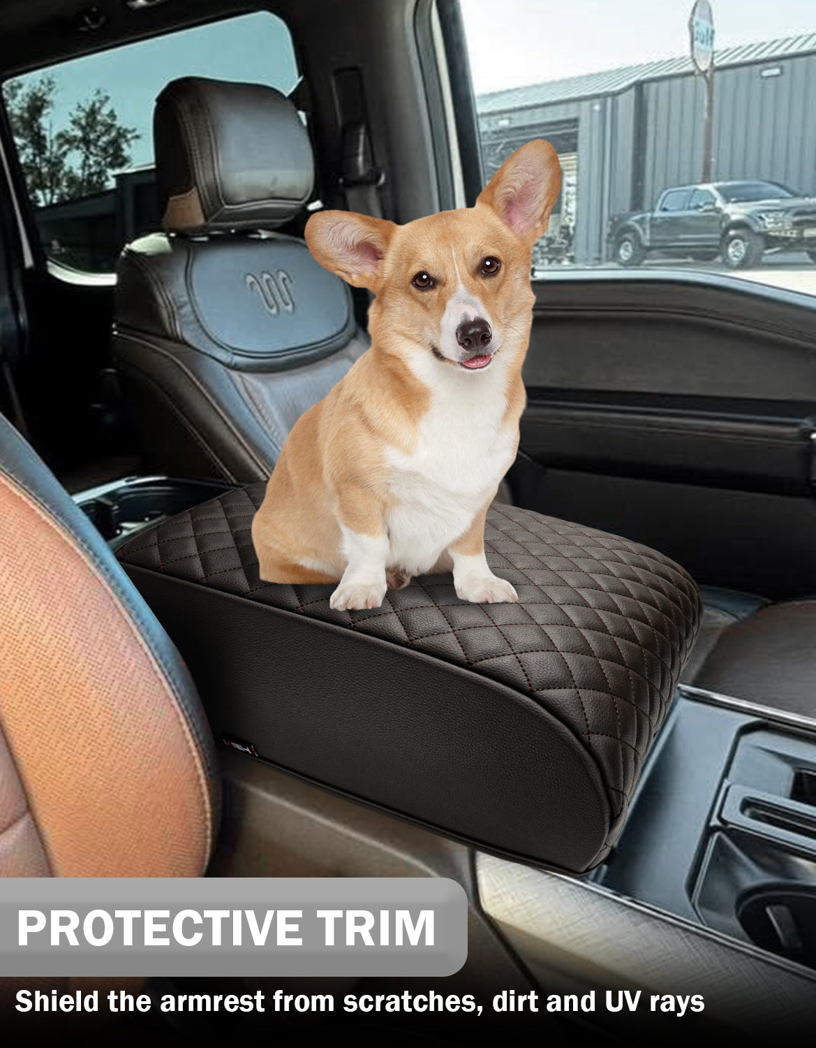 Center Console Armrest Cover Pad for Bucket Seat 2021-2026 Ford F-150