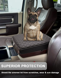 KBH Center Console Armrest Cover Pad Cushion Protector for Bucket Seat 2009-2018 Dodge RAM 1500 2500 3500