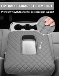 KBH Center Console Armrest Cover for Jump Seat 2014-2018 Chevy Silverado 1500 2500 3500,2014-2018 GMC Sierra 1500 2500 3500