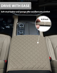 Center Console Armrest Cover Pad for Bucket Seat 2015-2020 Ford F150, 2017-2022 F250 F350 F450 F550 Super Duty, 2018-2024 Ford Expedition