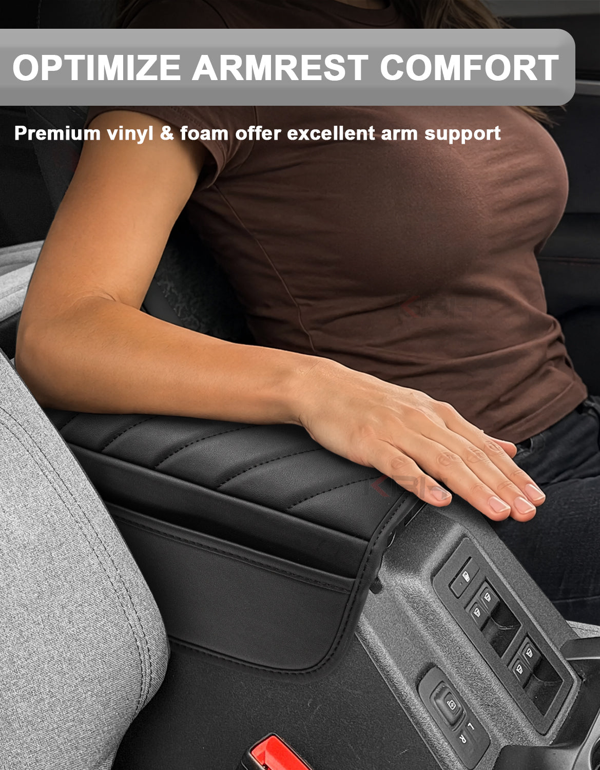 Center Console Armrest Cover Pad for 2021-2026 Ford Bronco