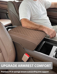 Center Console Armrest Cover Pad Cushion Protector for Bucket Seat 2019-2026 Dodge Ram 1500 2500 3500