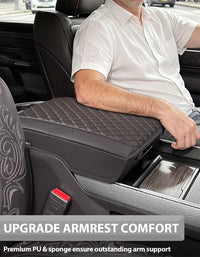 Center Console Armrest Cover Pad Cushion Protector for Bucket Seat 2019-2026 Dodge Ram 1500 2500 3500
