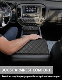 Center Console Armrest Cover for Bucket Seat 2014-2018 Chevy Silverado 1500/2500/3500,2014-2018 GMC Sierra 1500/2500/3500,2015-2020 Tahoe/Yukon/Suburban