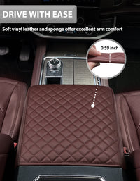 Center Console Armrest Cover Pad for Bucket Seat 2015-2020 Ford F150, 2017-2022 F250 F350 F450 F550 Super Duty, 2018-2024 Ford Expedition