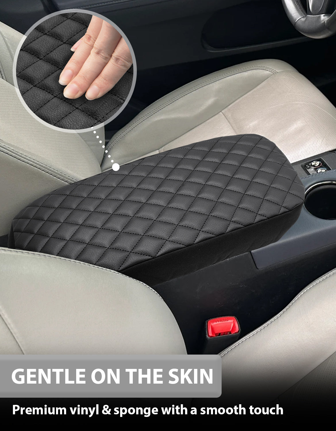 KBH Black Center Console Cover for Toyota Avalon 2013-2018