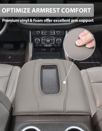 KBH Center Console Cushion Cover for Bucket Seat 2019-2025 GMC Sierra 1500 2500 3500,2019-2025 Chevy Silverado 1500 2500 3500, 2021-2025 Tahoe/Suburban/Yukon