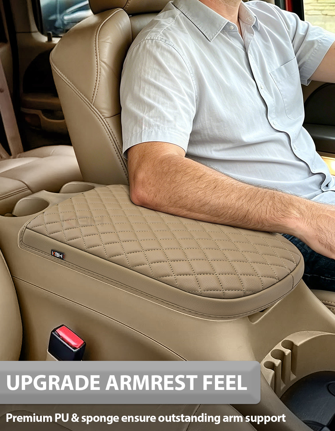Center Console Armrest Cover Pad for Bucket Seat 2001-2003 F150 Crew Cab Lariat / XLT / King Ranch