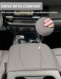 Thick Version Center Console Cushion Cover for  Bucket Seat 2019-2026 GMC Sierra 1500 2500 3500,2019-2026 Chevy Silverado 1500 2500 3500, 2021-2026 Tahoe/Suburban/Yukon