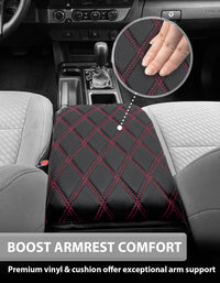 KBH Center Console Armrest Cover Cushion Protector for Toyota Tacoma 2016-2023