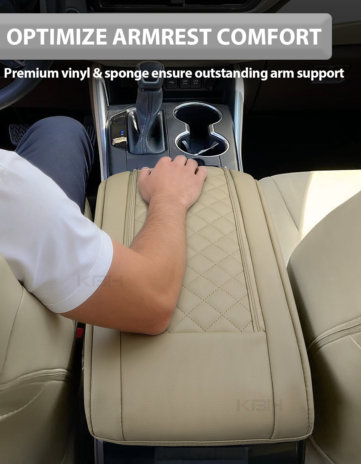 Center Console Armrest Cover Pad for Toyota Highlander 2020-2025