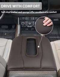 Thick Version Center Console Cushion Cover for Bucket Seat 2019-2026 GMC Sierra 1500 2500 3500,2019-2026 Chevy Silverado 1500 2500 3500, 2021-2026 Tahoe/Suburban/Yukon