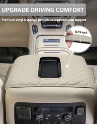 Center Console Armrest Cover Pad for Bucket Seat 2014-2018 Chevy Silverado 1500 2500 3500,2014-2018 GMC Sierra 1500 2500 3500,2015-2020 Tahoe/Yukon/Suburban