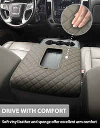 Center Console Armrest Cover for Jump Seat 2014-2018 Chevy Silverado 1500 2500 3500,2014-2018 GMC Sierra 1500 2500 3500
