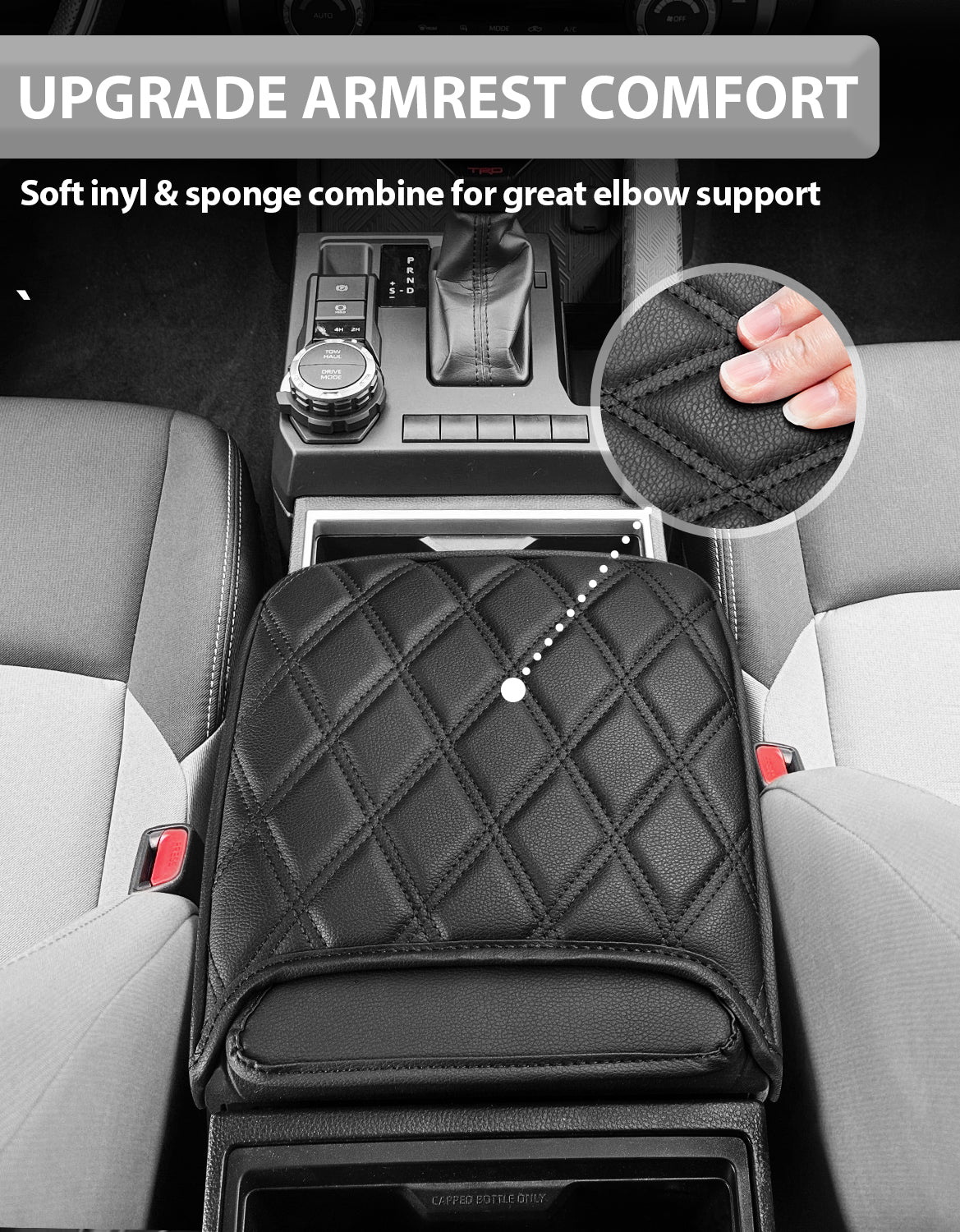 Center Console Armrest Cover Protector for Toyota Tacoma 2024-2026