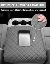 Center Console Armrest Cover for Jump Seat 2014-2018 Chevy Silverado 1500 2500 3500,2014-2018 GMC Sierra 1500 2500 3500