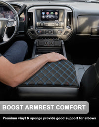 Center Console Armrest Cover for Bucket Seat 2014-2018 Chevy Silverado 1500/2500/3500,2014-2018 GMC Sierra 1500/2500/3500,2015-2020 Tahoe/Yukon/Suburban