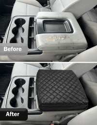 KBH Center Console Armrest Cover Cushion Pad for Jump Seat 2014-2018 Chevy Silverado 1500 2500 3500 & GMC Sierra 1500 2500 3500