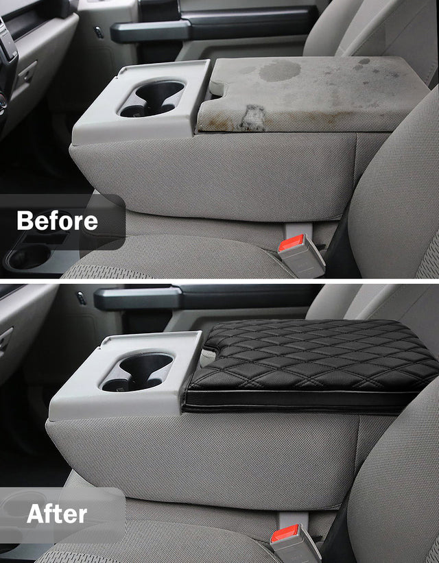 KBH Center Console Armrest Cover Pad for Jump Seat 2015-2025 Ford F150, 2017-2025 Ford F250 F350 F450 Super Duty