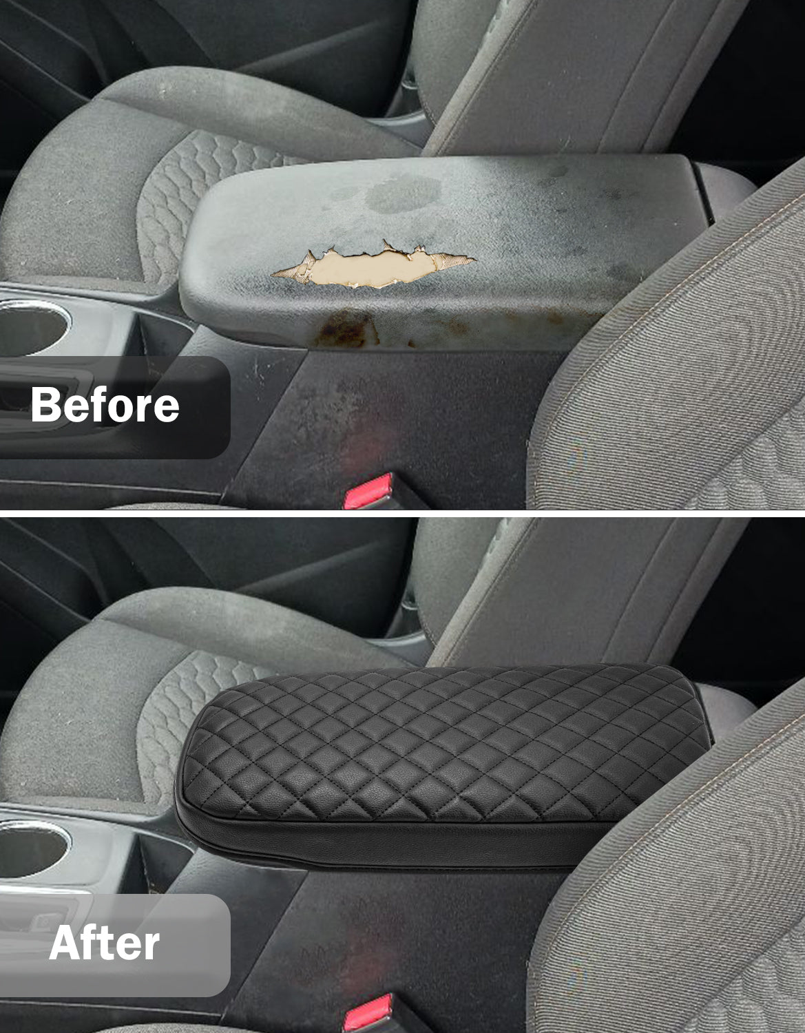 Center Console Armrest Cover Cushion Pad Protector for 2018-2024 Chevy Equinox,2018-2024 GMC Terrain