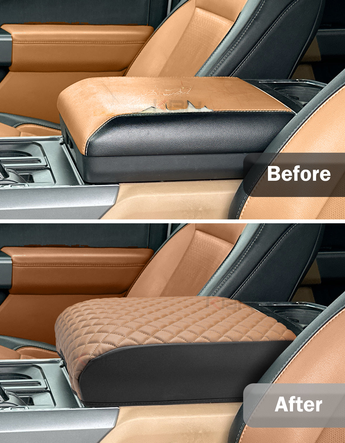 Center Console Armrest Cover Pad for Bucket Seat 2021-2026 Ford F-150