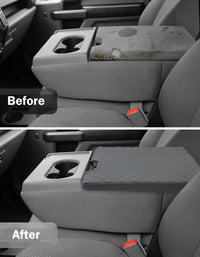 KBH Center Console Armrest PU Leather Cover for Jump Seat 2015-2025 Ford F150 , 2017-2025 Ford F250 F350 F450 F550 Super Duty